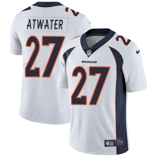 Nike Broncos #27 Steve Atwater White Men's Stitched NFL Vapor Untouchable Limited Jersey - Click Image to Close